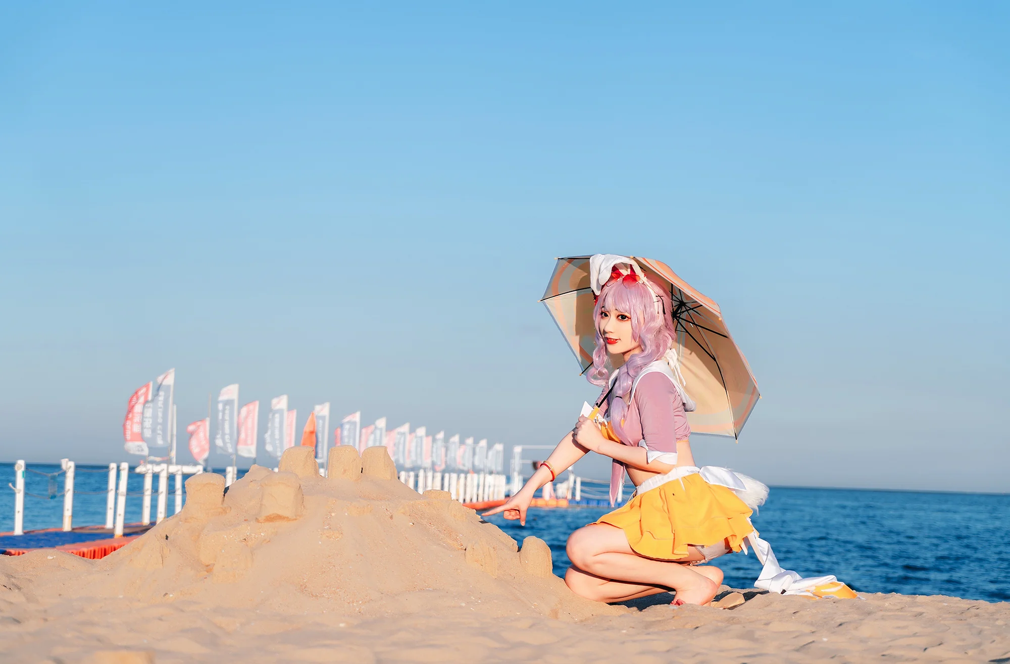 《王者荣耀》公孙离蜜橘之夏COS写真