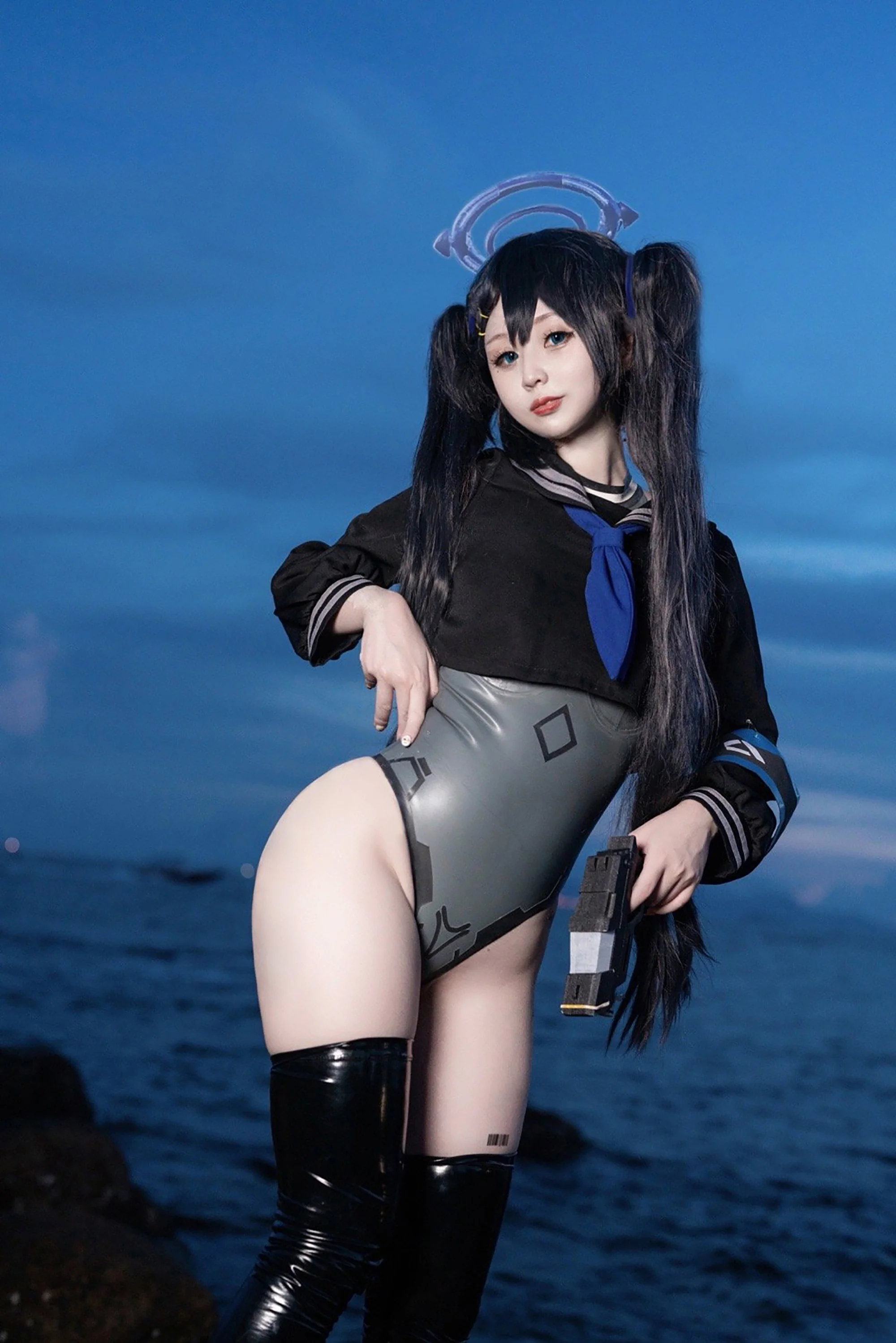 《Solarain-Colors 》 BLUE水手服 刀娘COS写真