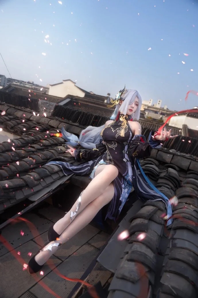 申鹤海灯节皮肤COS写真