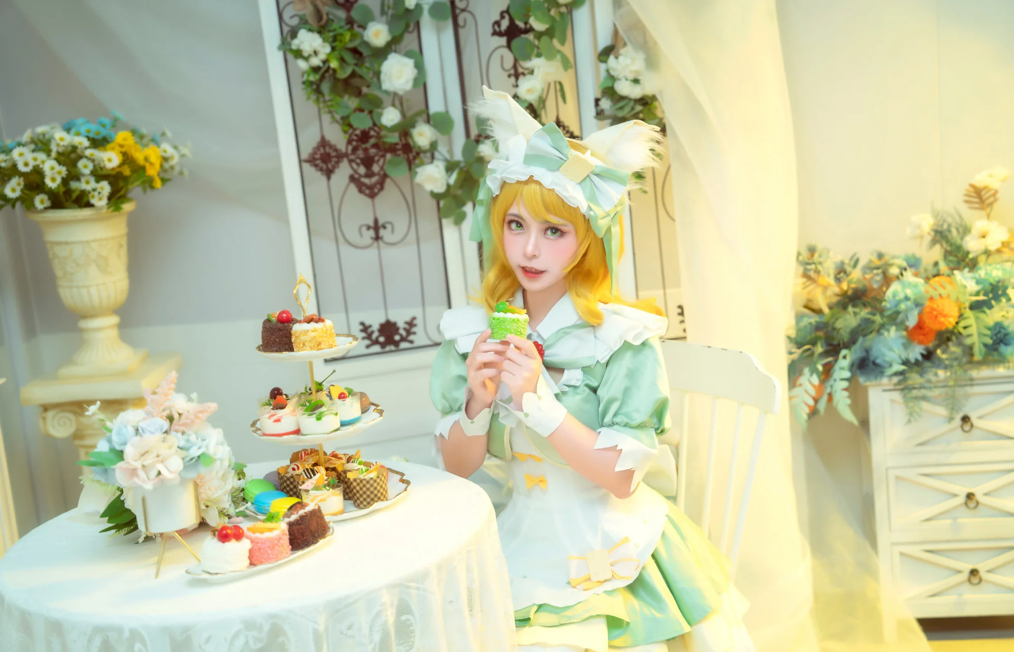 《王者荣耀》妲己 抹茶甜心COS写真