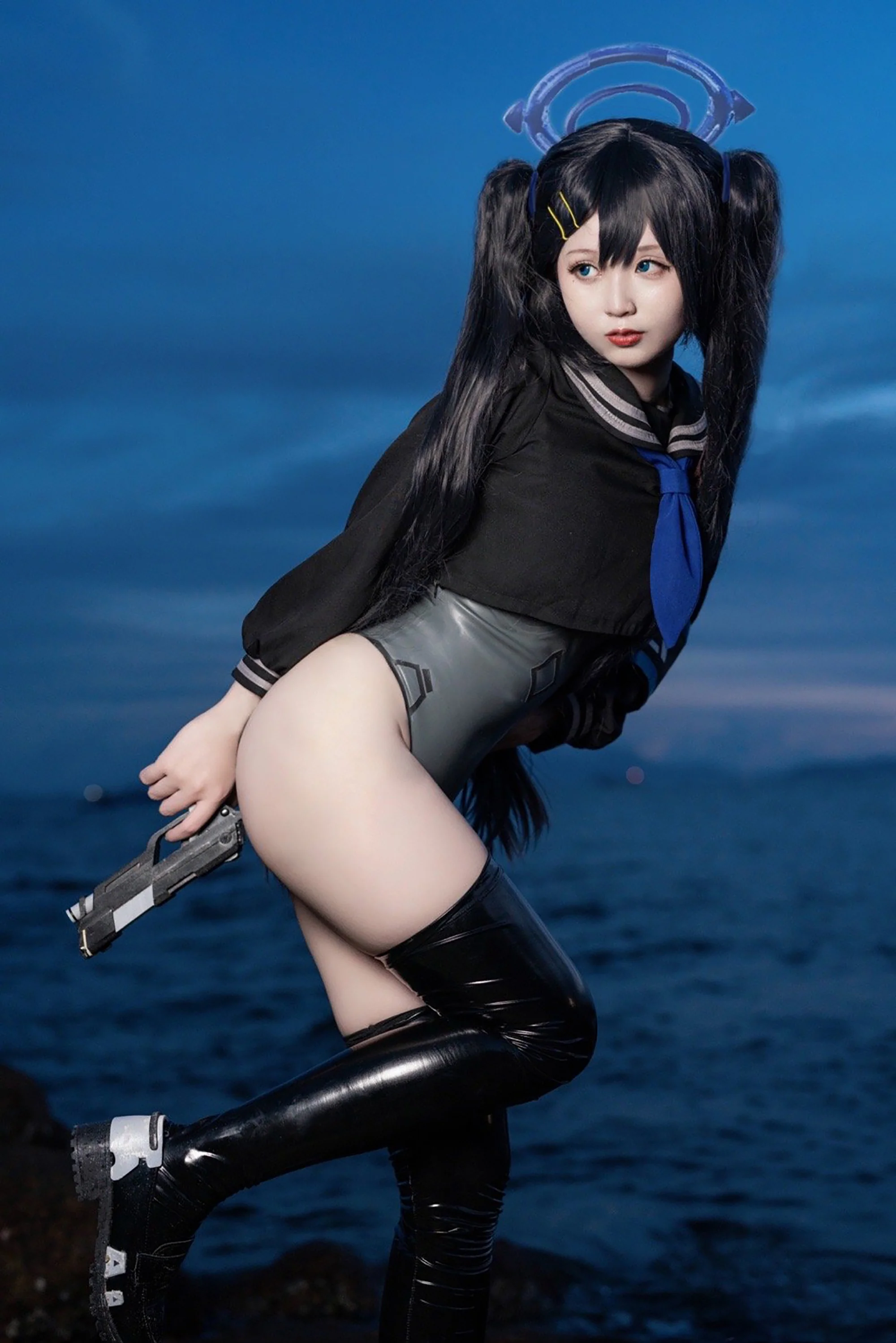 《Solarain-Colors 》 BLUE水手服 刀娘COS写真
