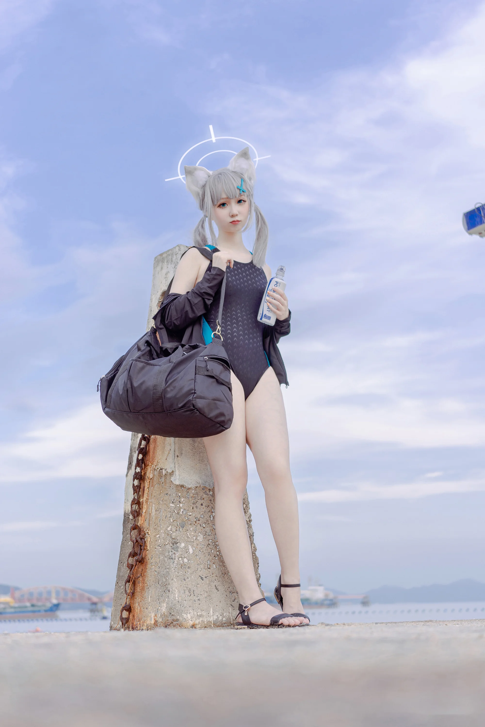 《碧蓝档案》砂狼白子COS写真
