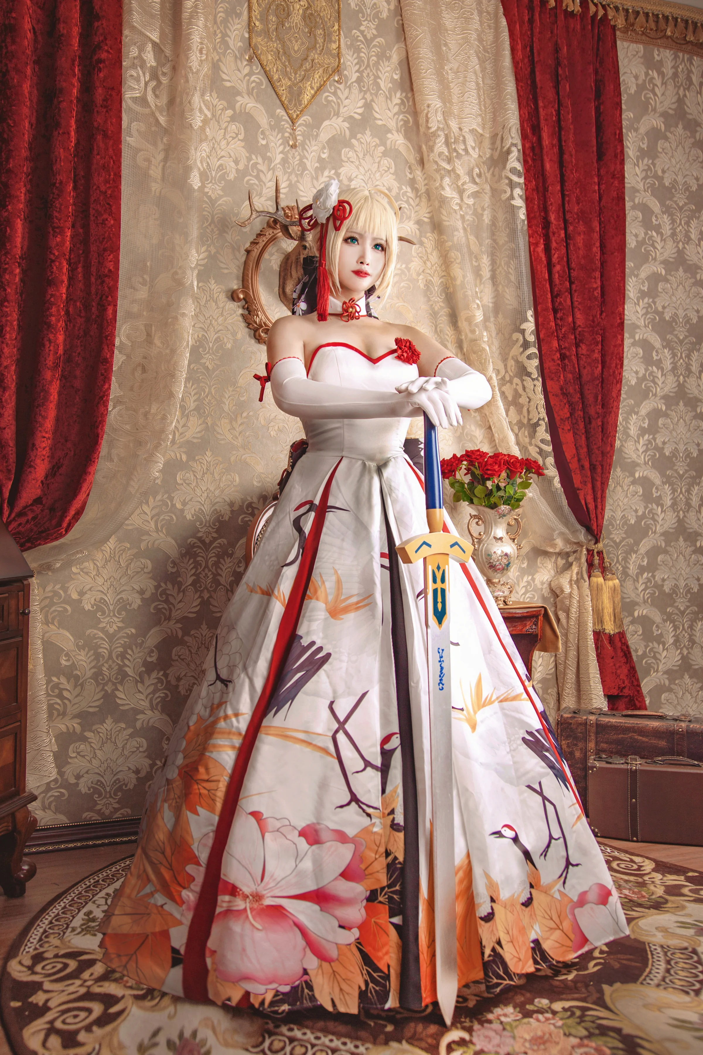saber 仙鹤礼服 COS写真 文艺复兴 屯图新发~