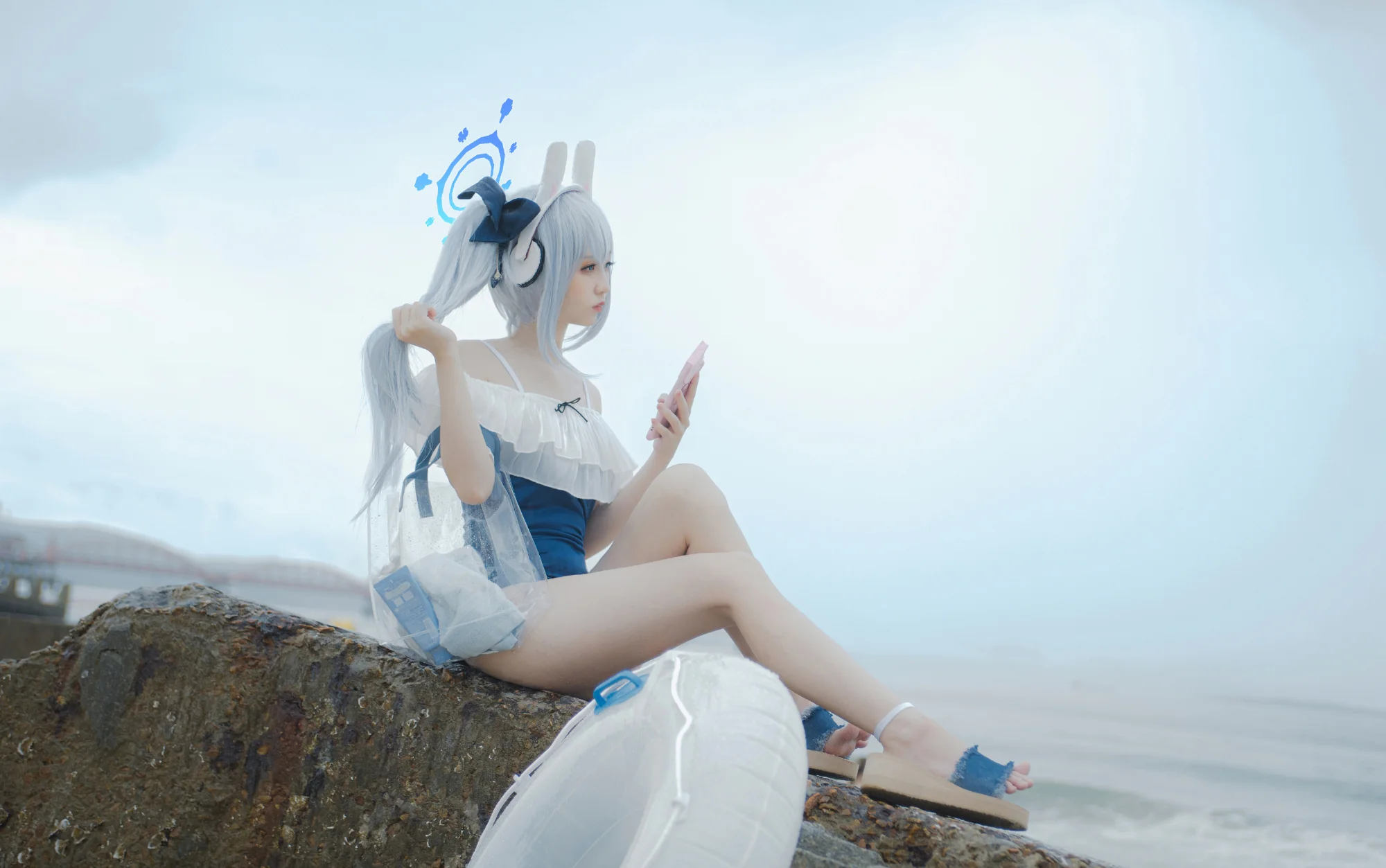 《蔚蓝档案》月雪宫子 泳装COS写真