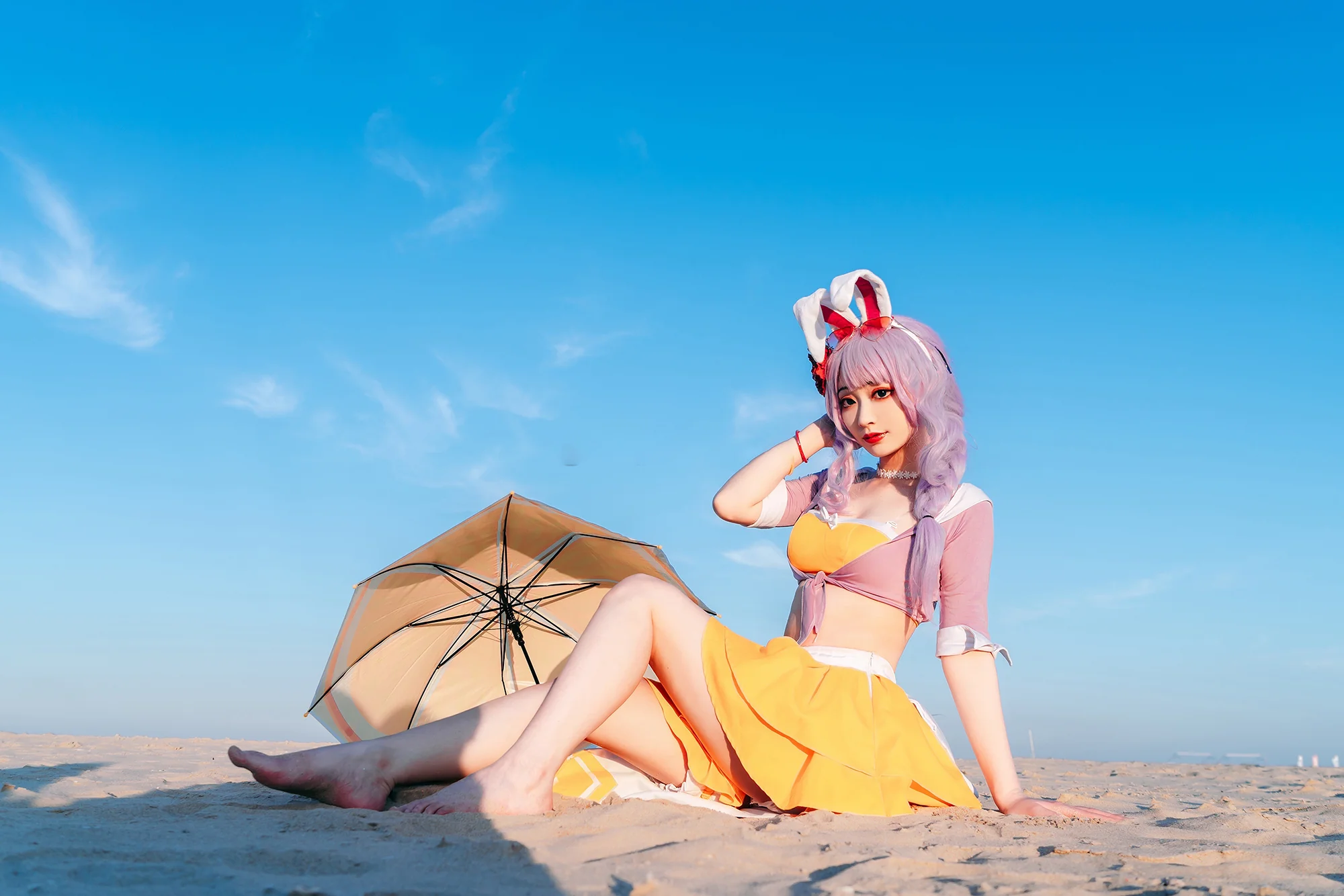 《王者荣耀》公孙离蜜橘之夏COS写真