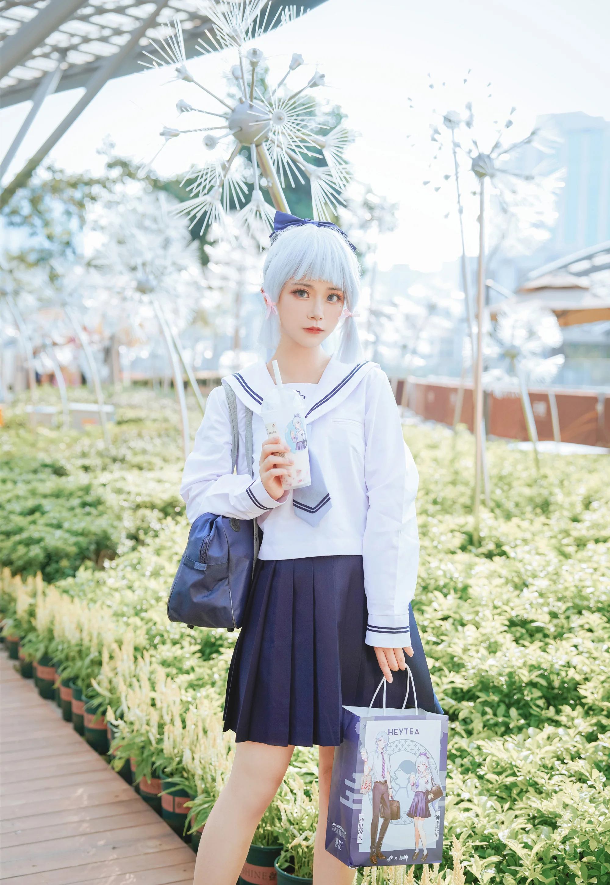 《原神》神里绫华喜茶联名jk制服COS写真