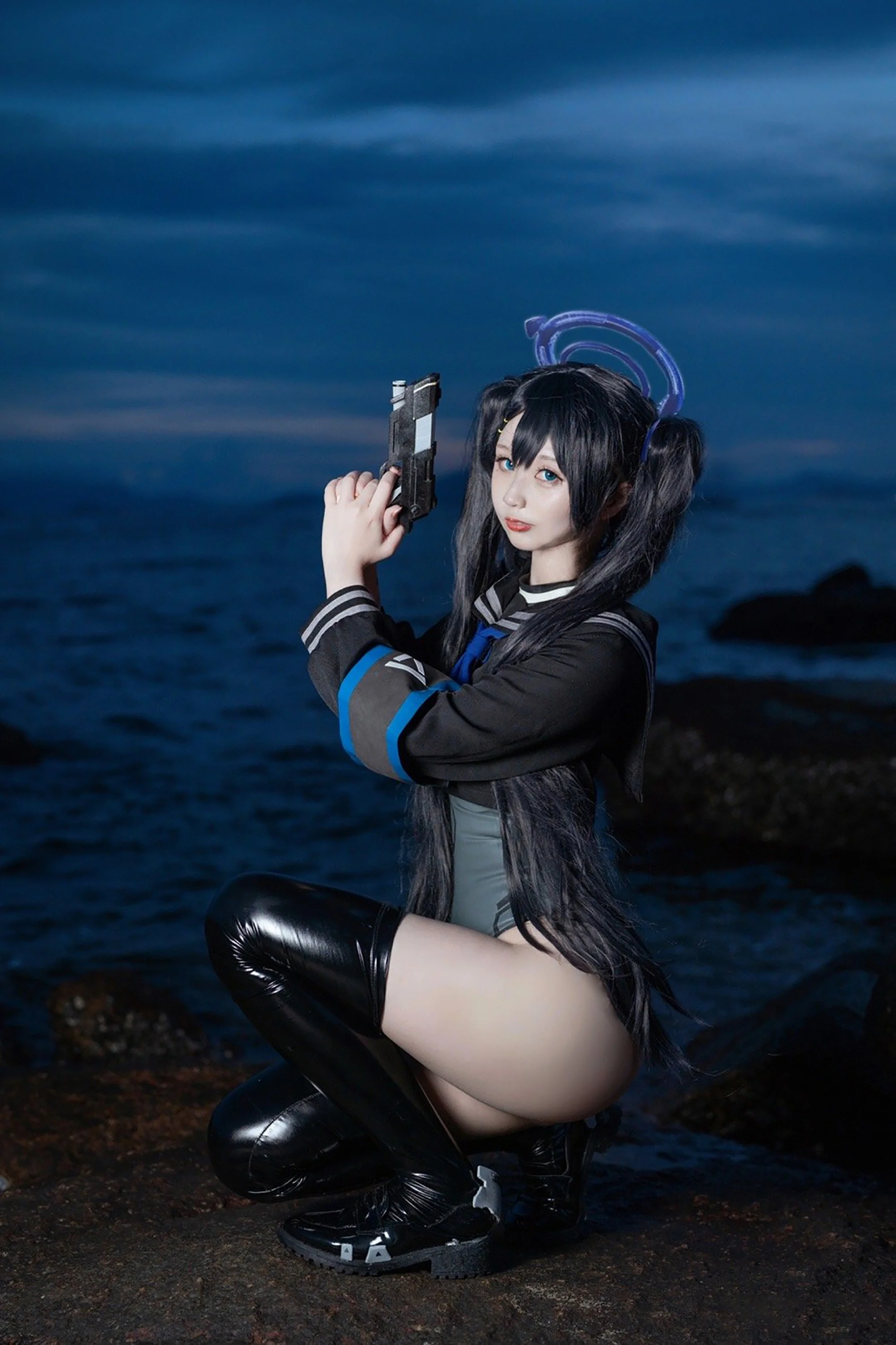 《Solarain-Colors 》 BLUE水手服 刀娘COS写真