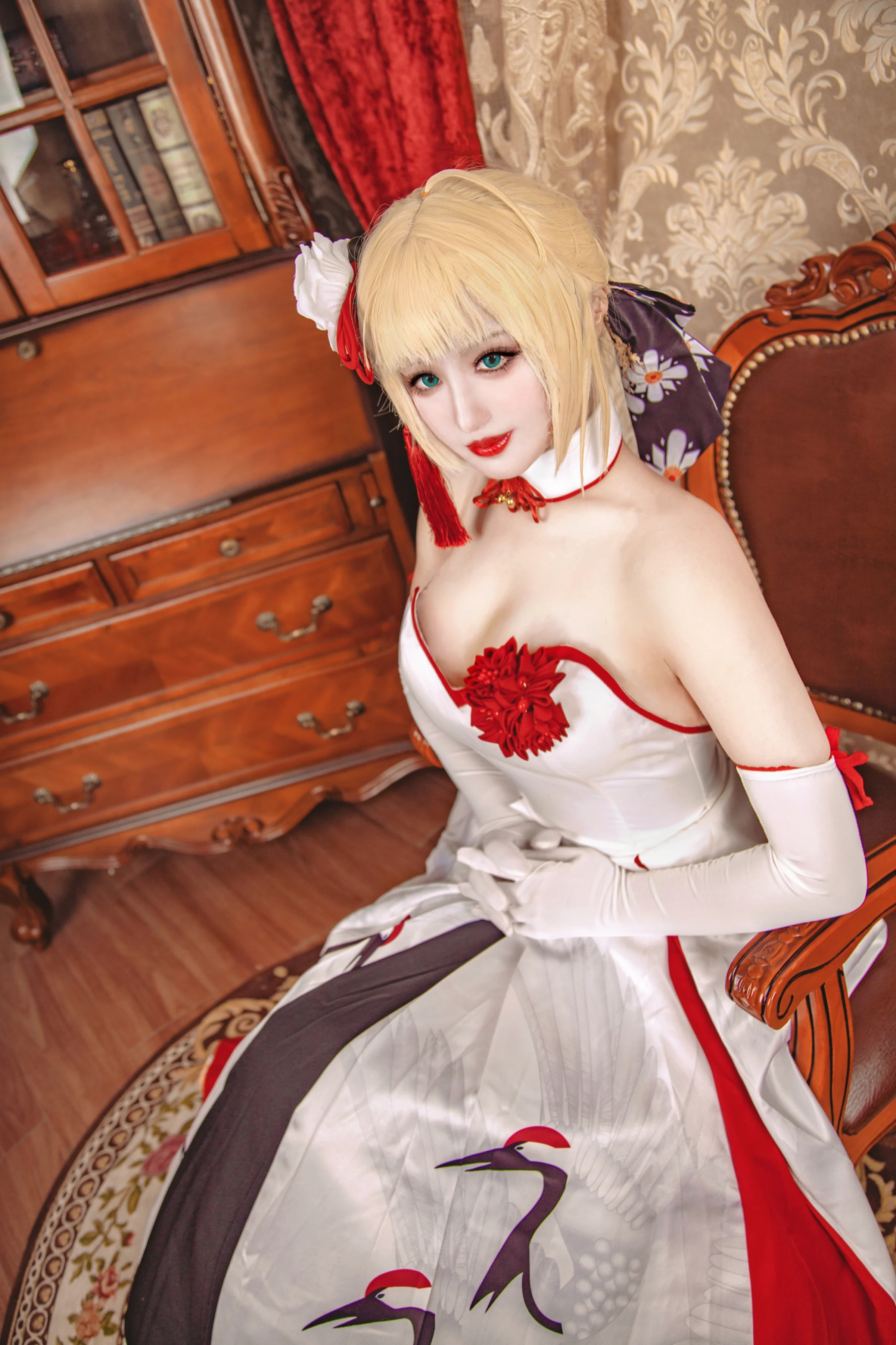 saber 仙鹤礼服 COS写真 文艺复兴 屯图新发~