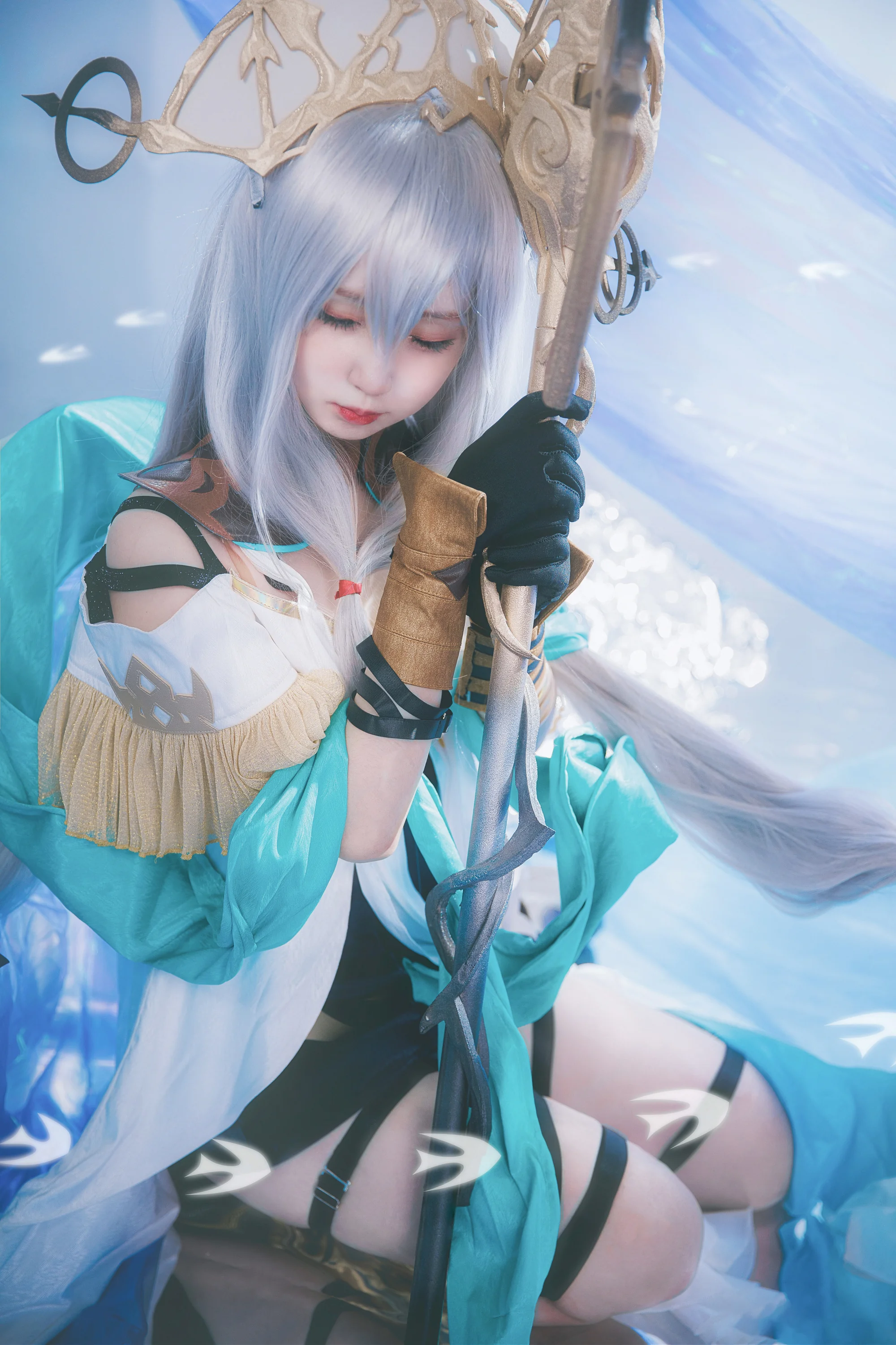 《明日方舟》浊心斯卡蒂COS写真