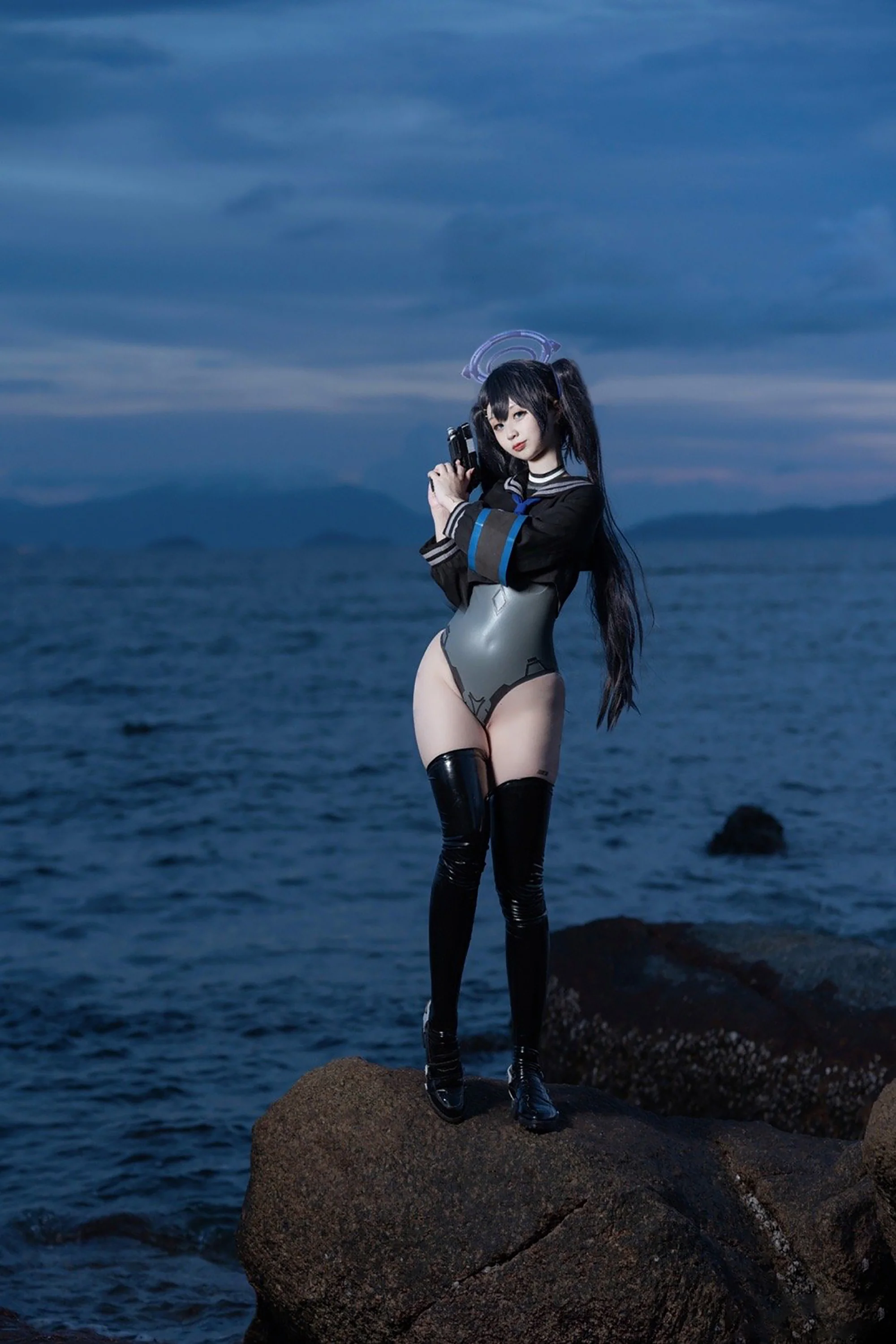《Solarain-Colors 》 BLUE水手服 刀娘COS写真