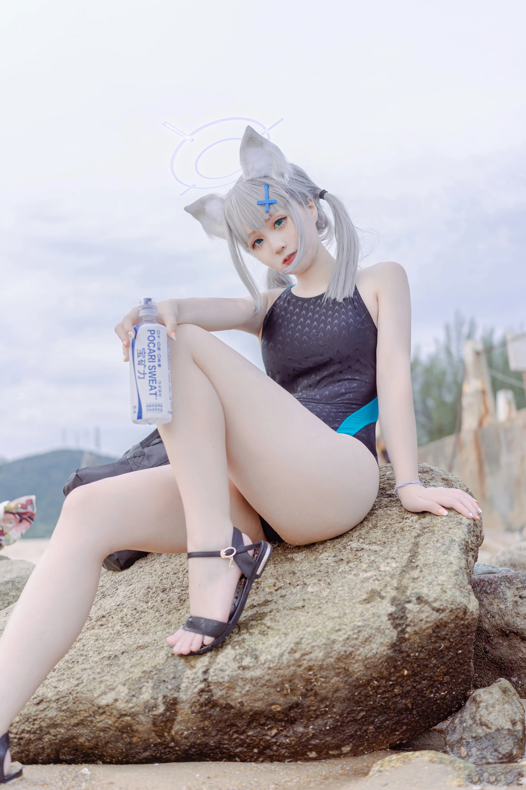 《碧蓝档案》砂狼白子COS写真