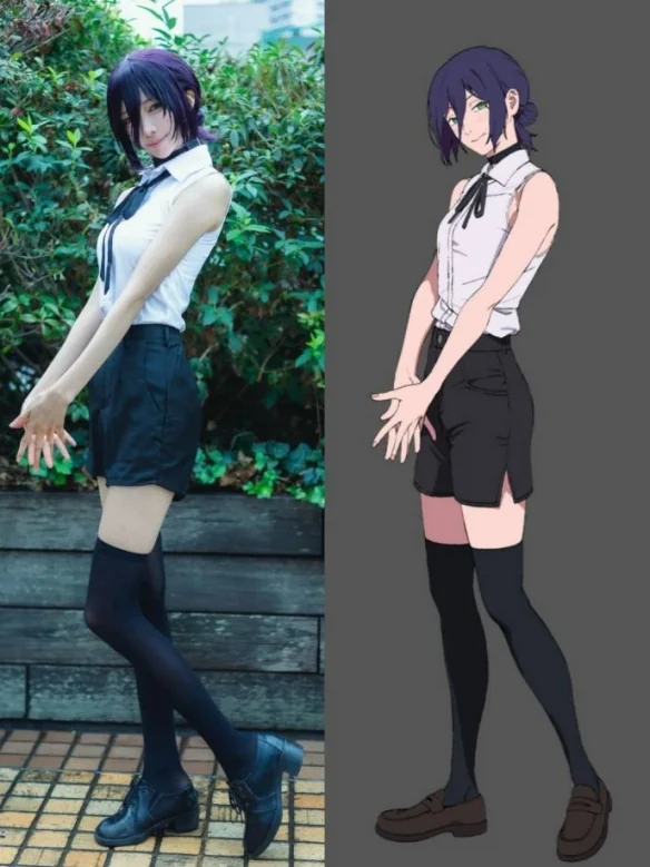 日本小姐姐COS写真《电锯人》蕾塞：身材比例完美！