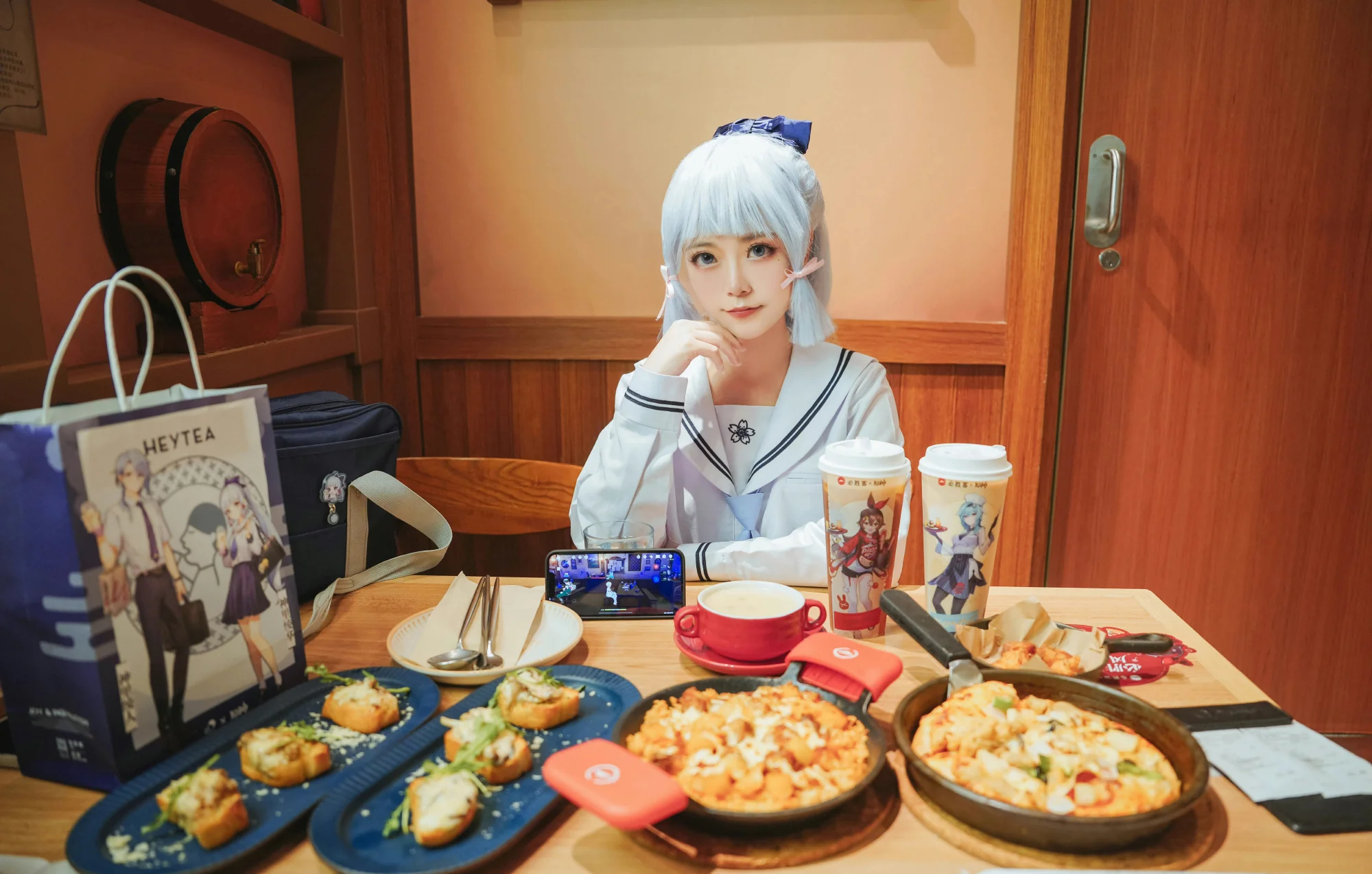 《原神》神里绫华喜茶联名jk制服COS写真
