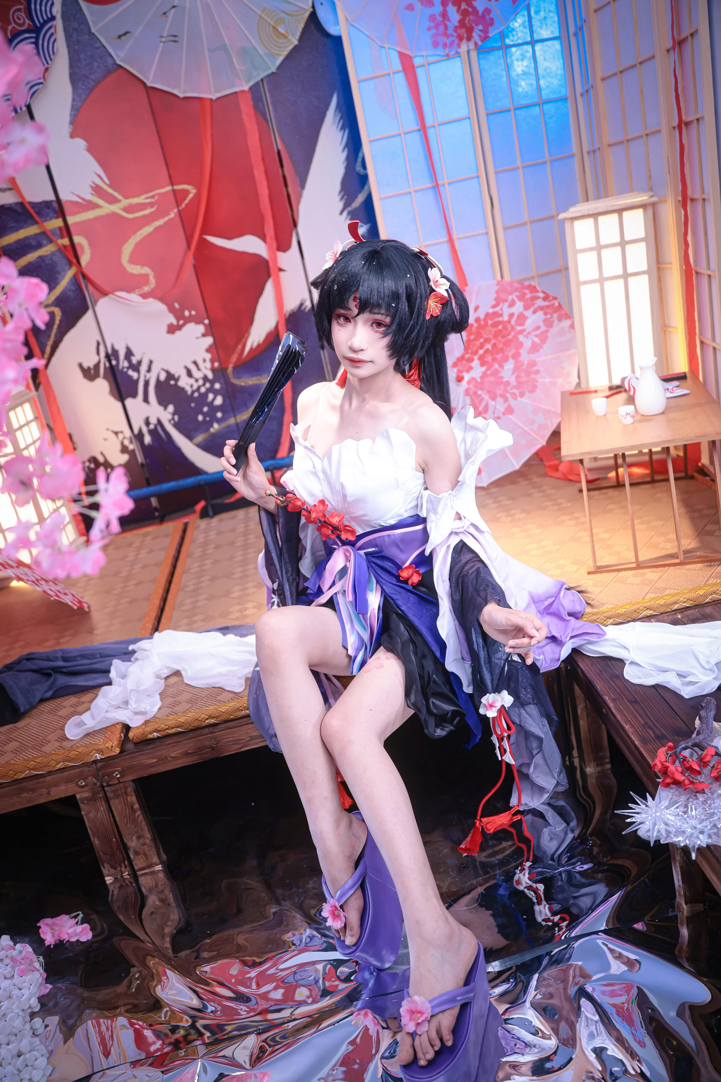 《阴阳师》不知火 疏影落雪COS写真