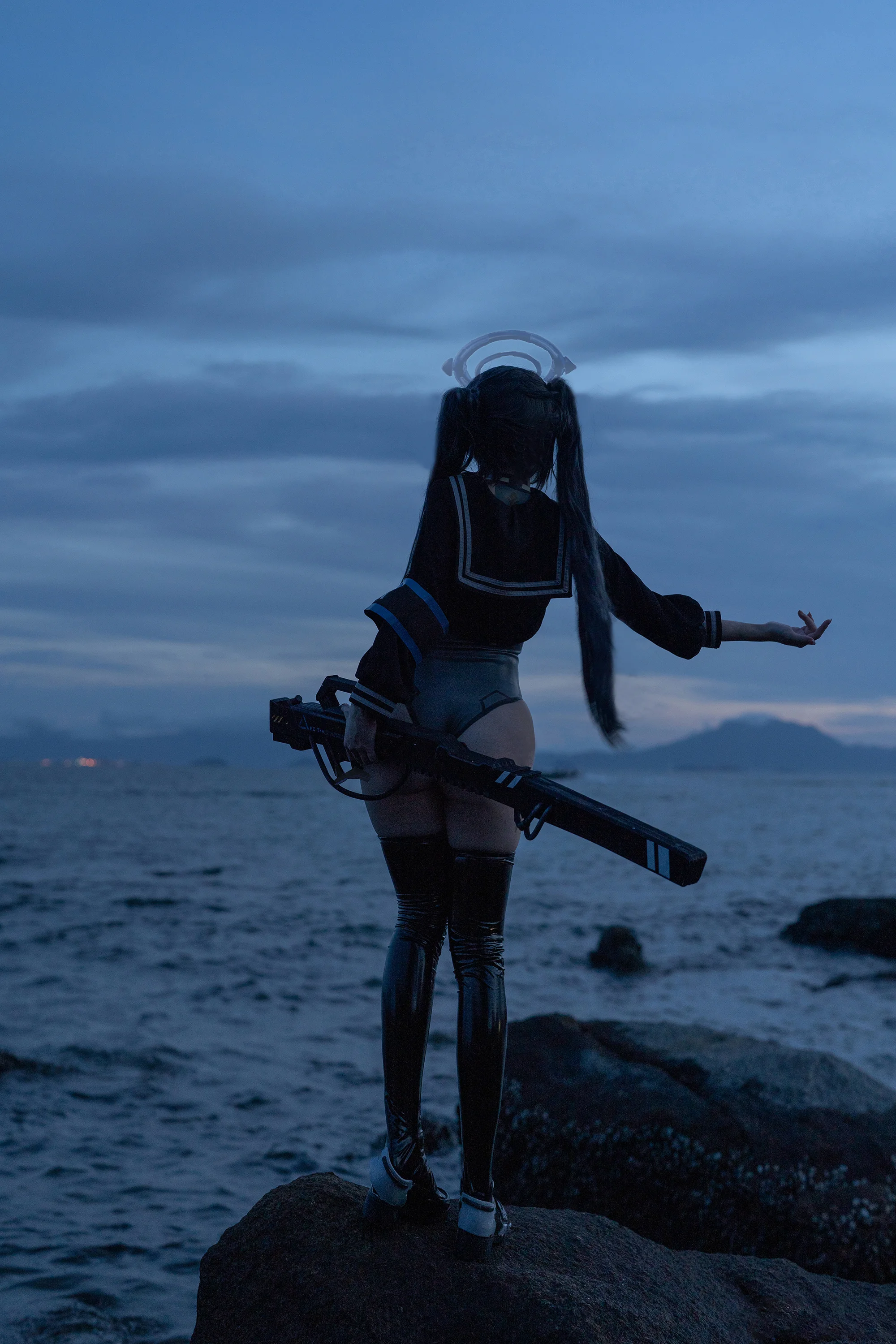 《Solarain-Colors 》 BLUE水手服 刀娘COS写真