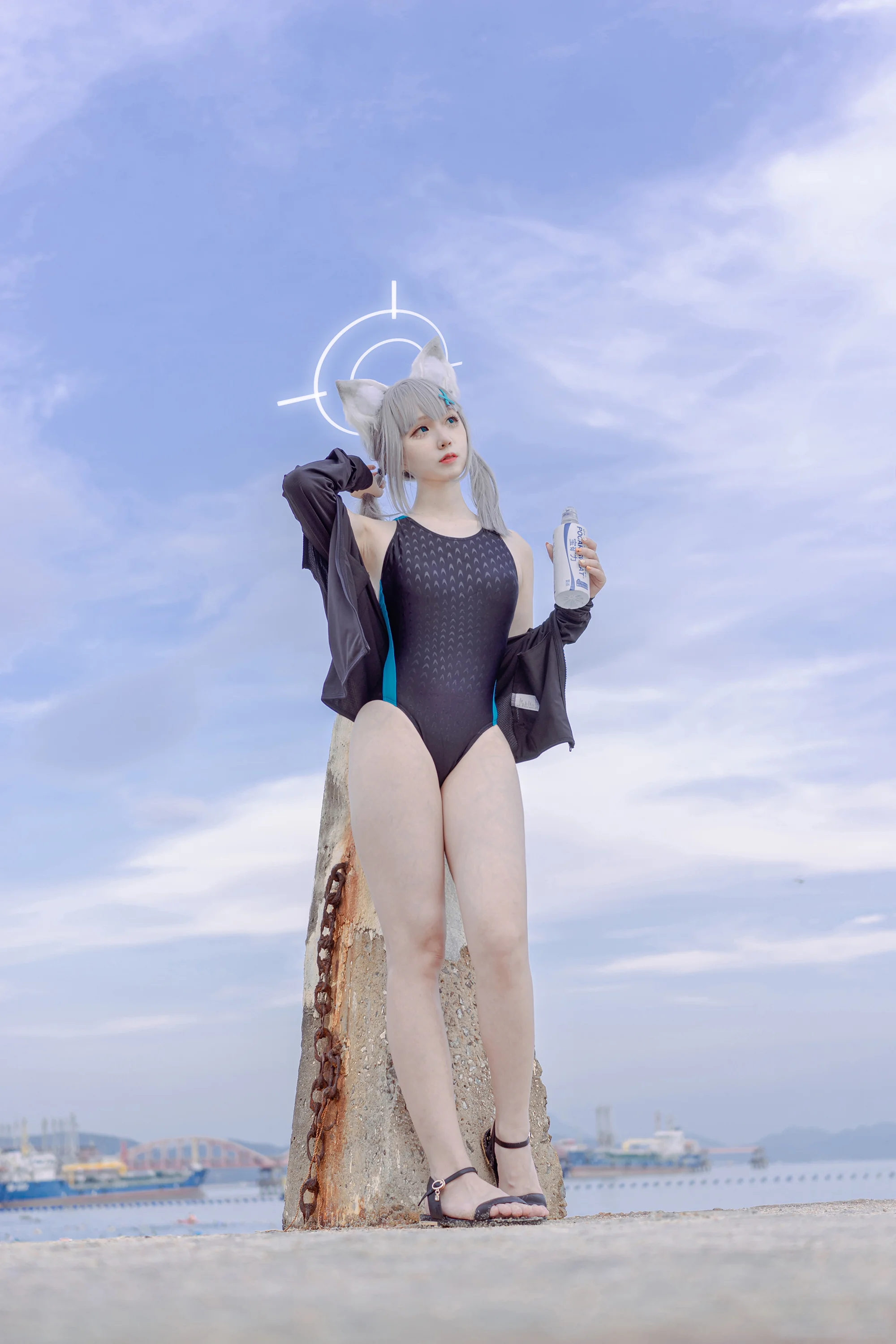 《碧蓝档案》砂狼白子COS写真