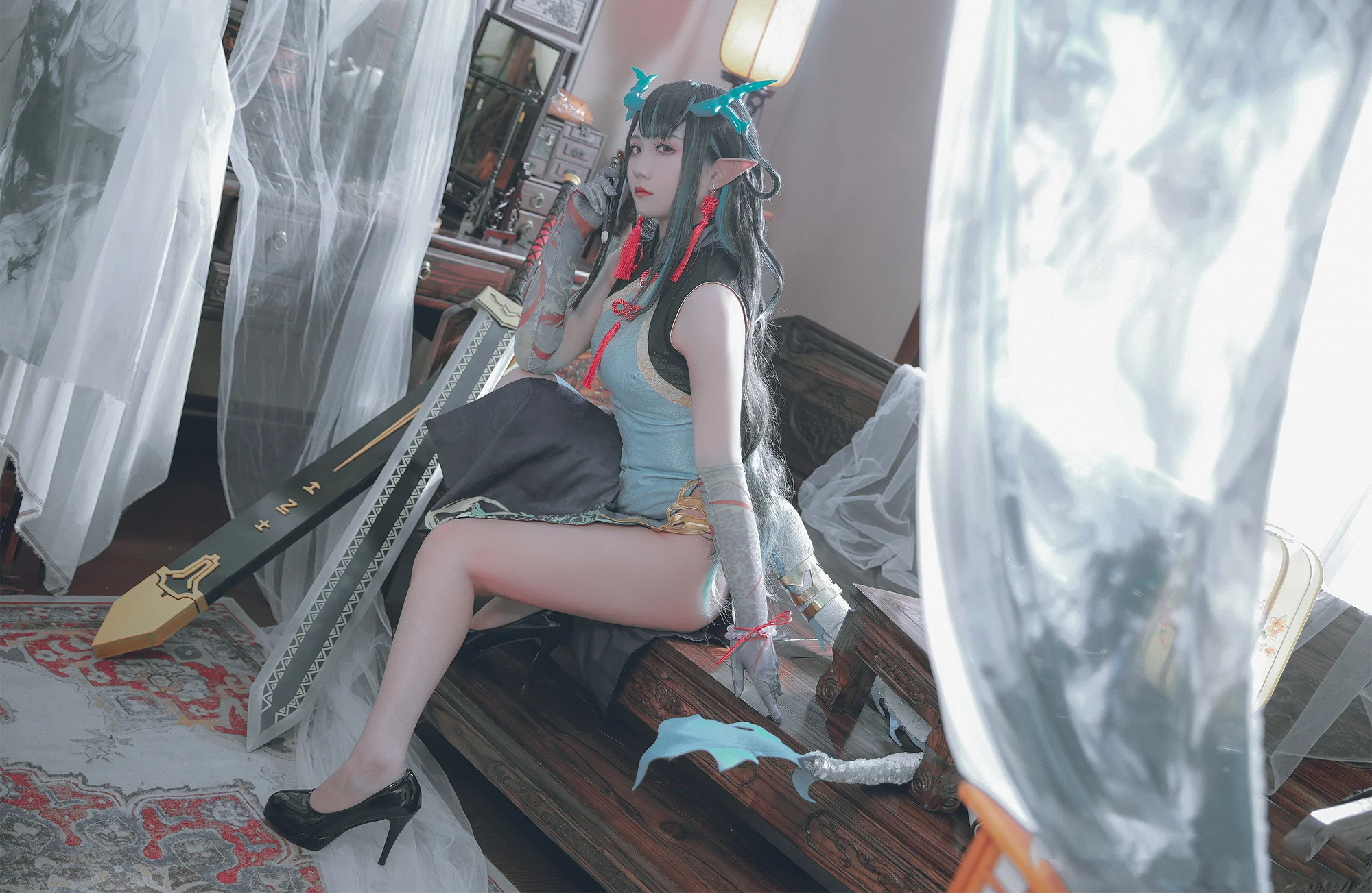 《明日方舟》夕 • 染尘烟COS写真
