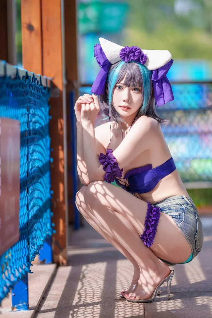 是方便玩水版柴郡猫～｜高清图片集