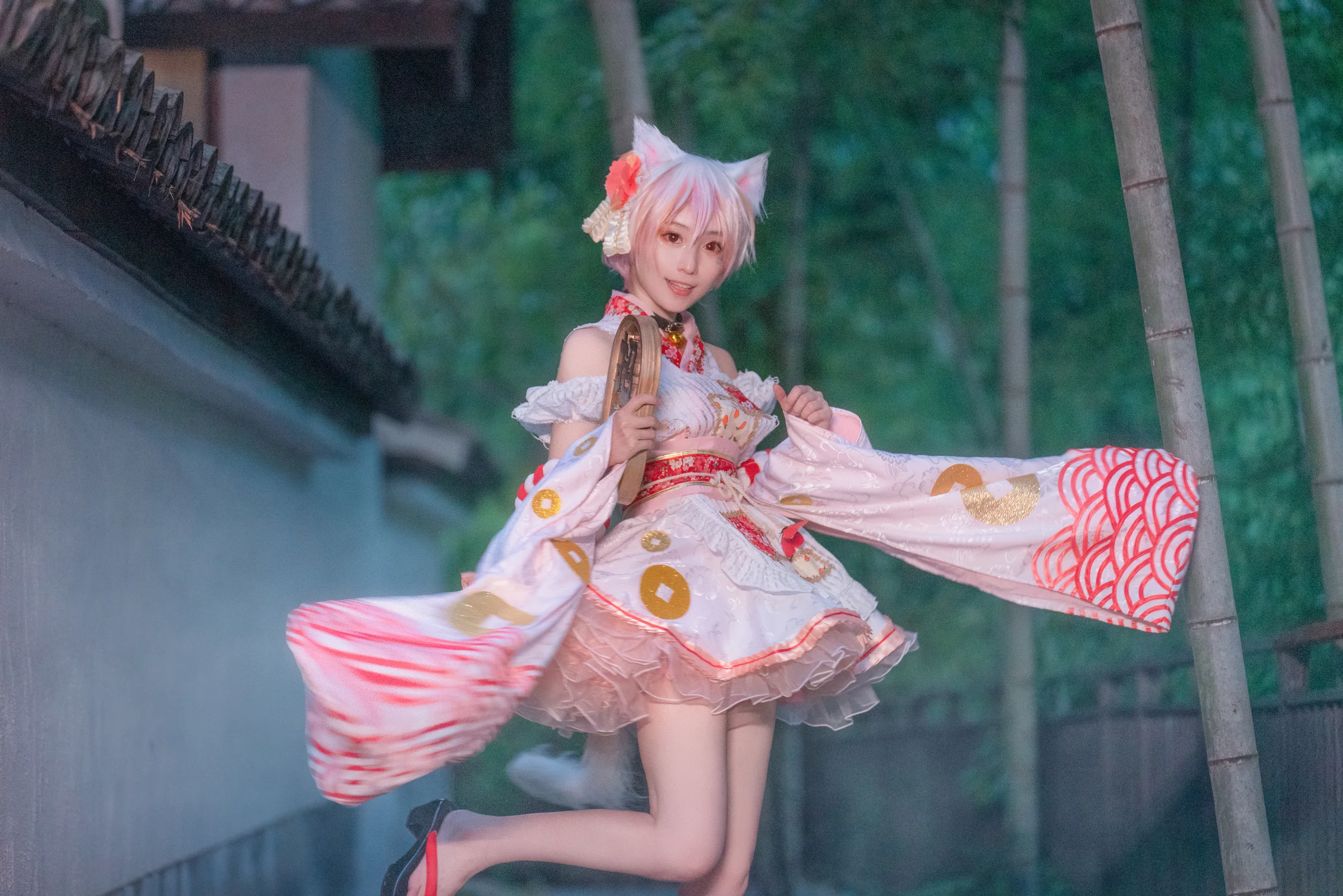 东方project豪德寺三花招财猫COS写真