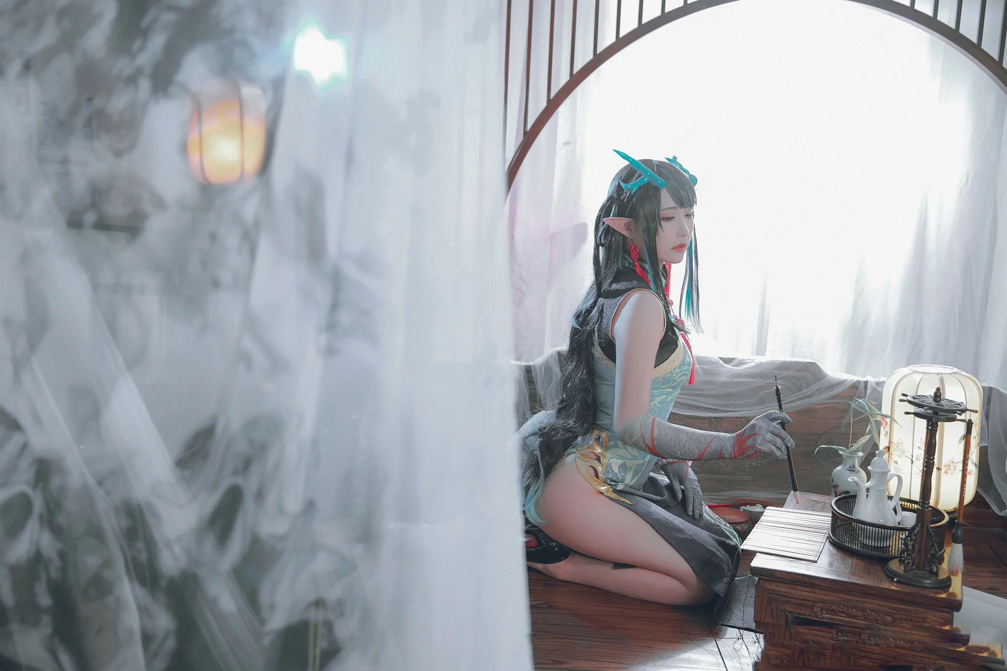 《明日方舟》夕 • 染尘烟COS写真