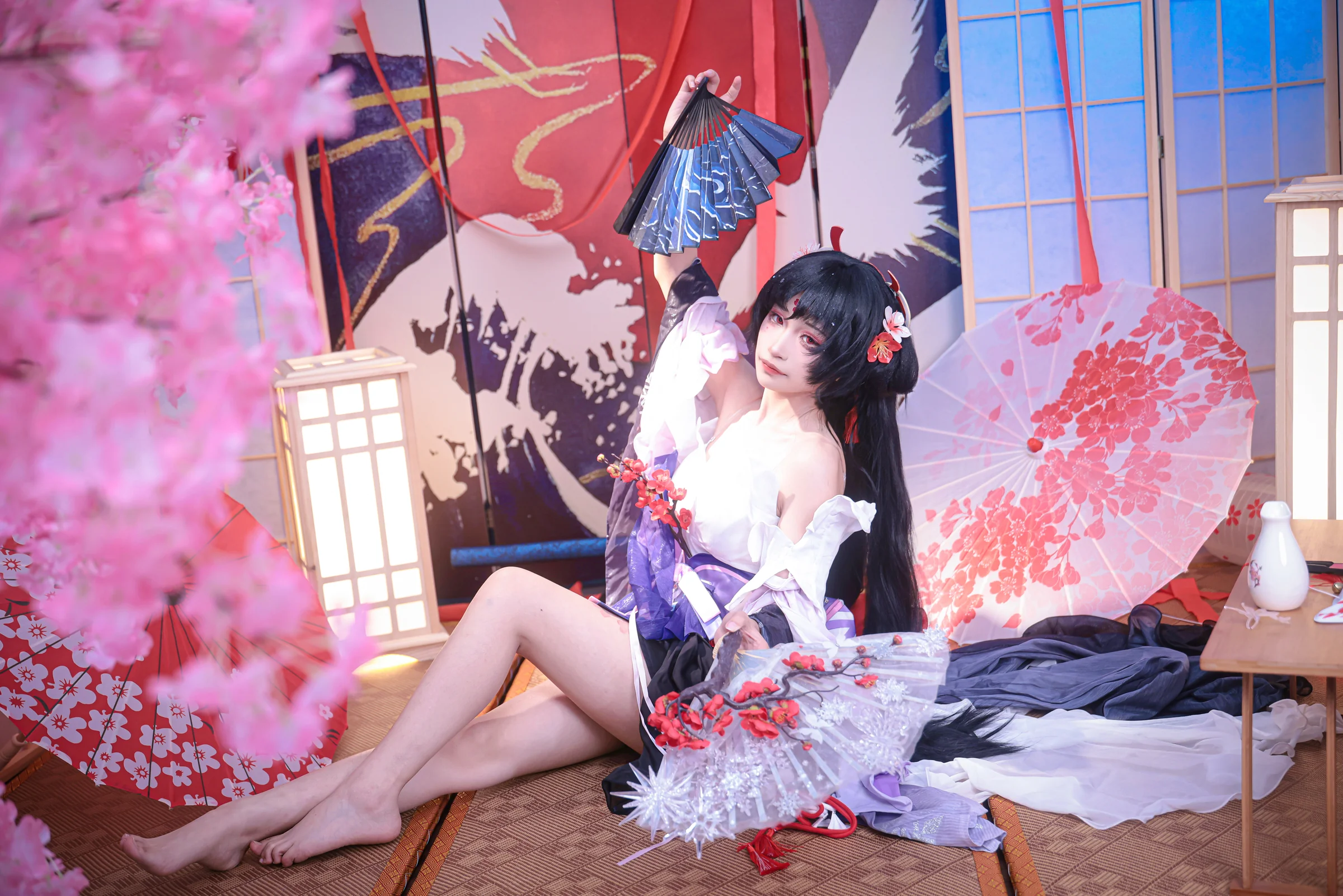 《阴阳师》不知火 疏影落雪COS写真