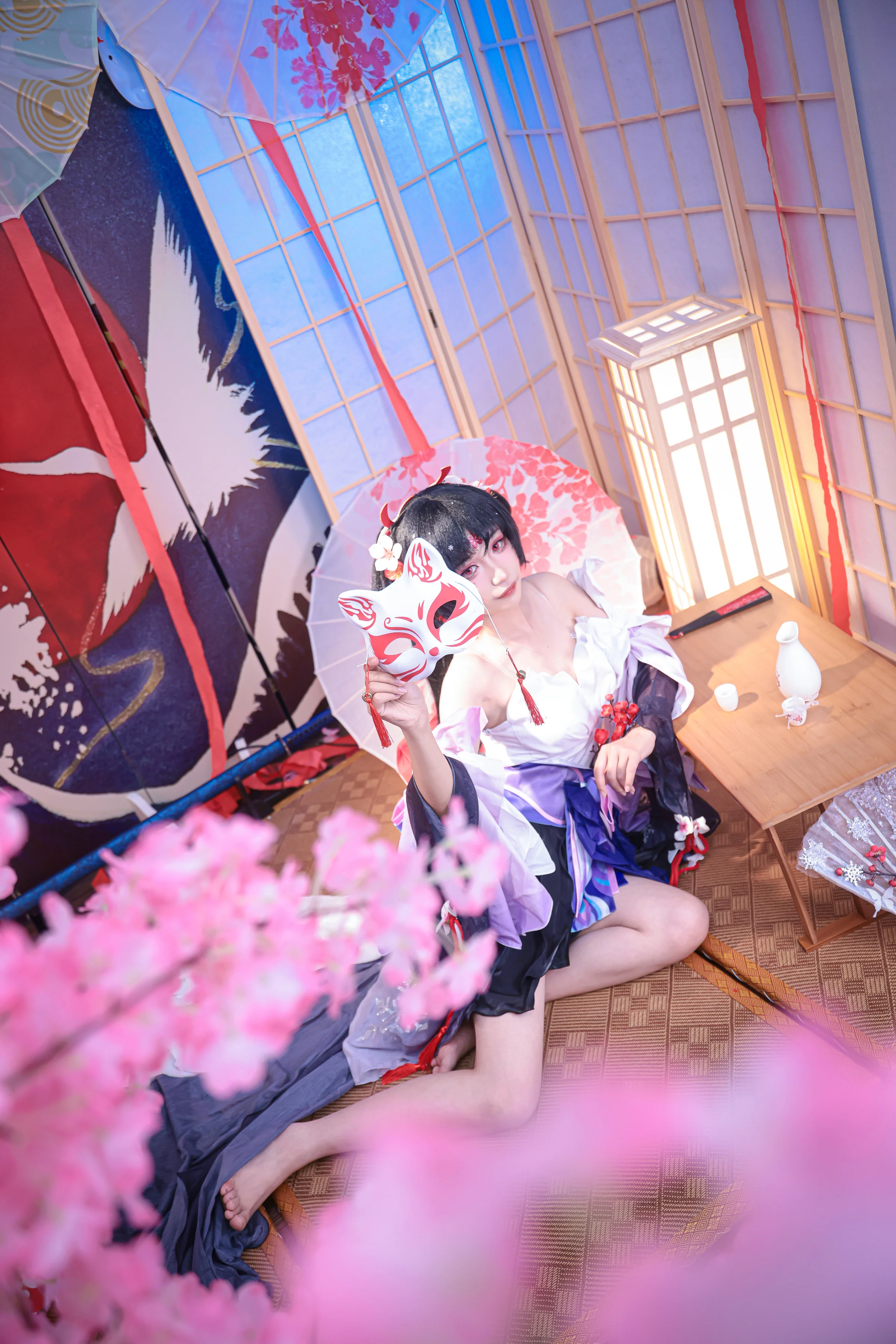 《阴阳师》不知火 疏影落雪COS写真