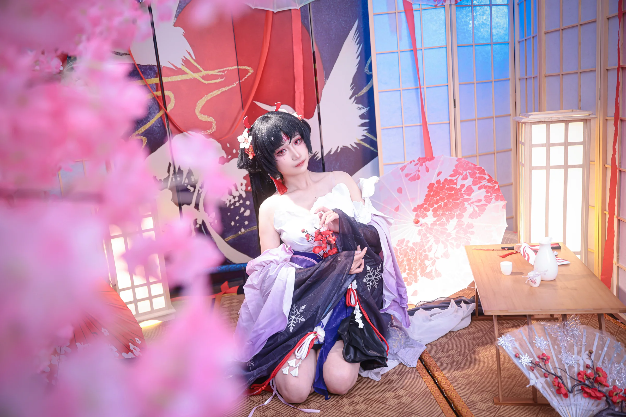 《阴阳师》不知火 疏影落雪COS写真