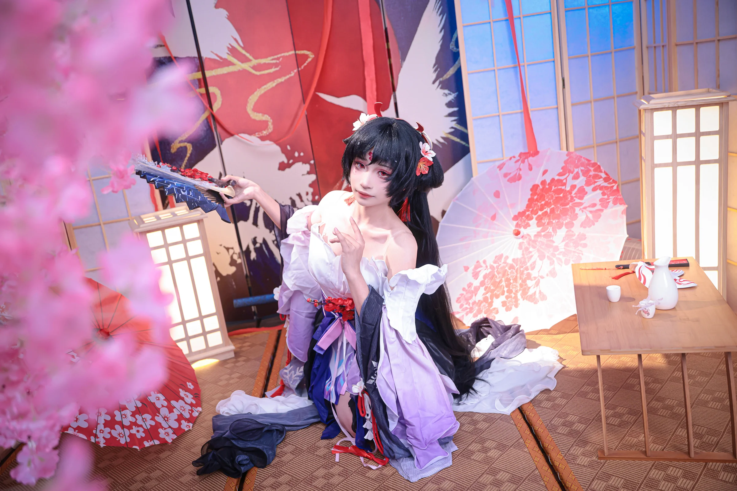 《阴阳师》不知火 疏影落雪COS写真