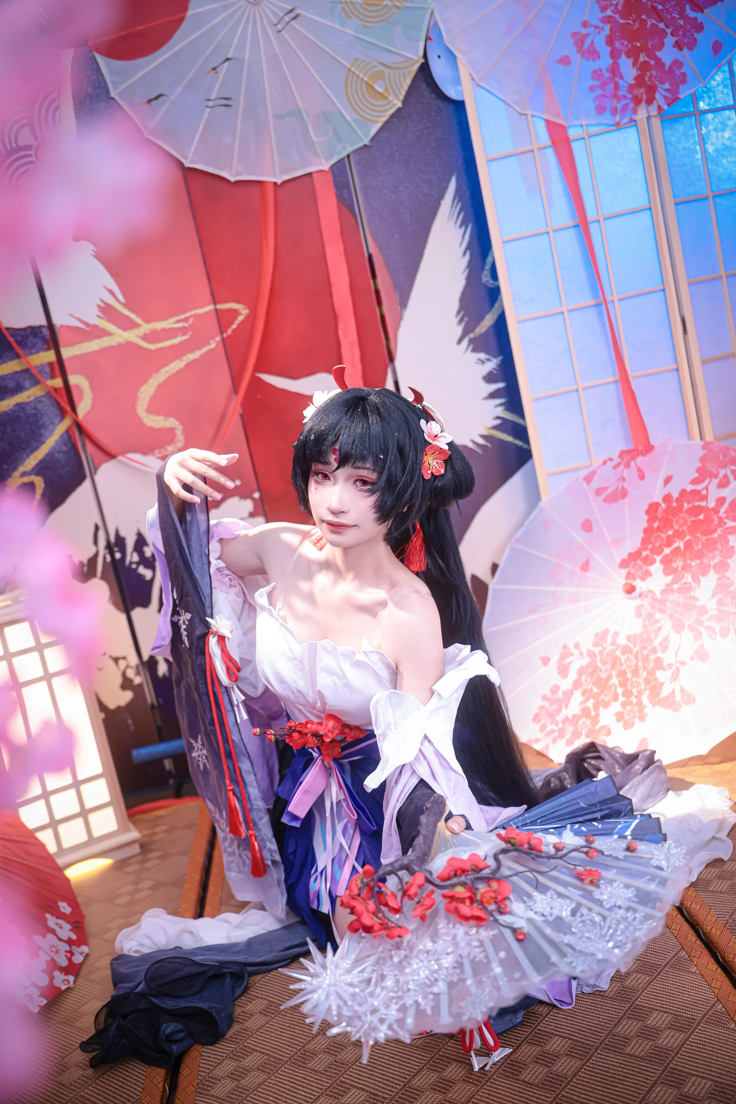 《阴阳师》不知火 疏影落雪COS写真