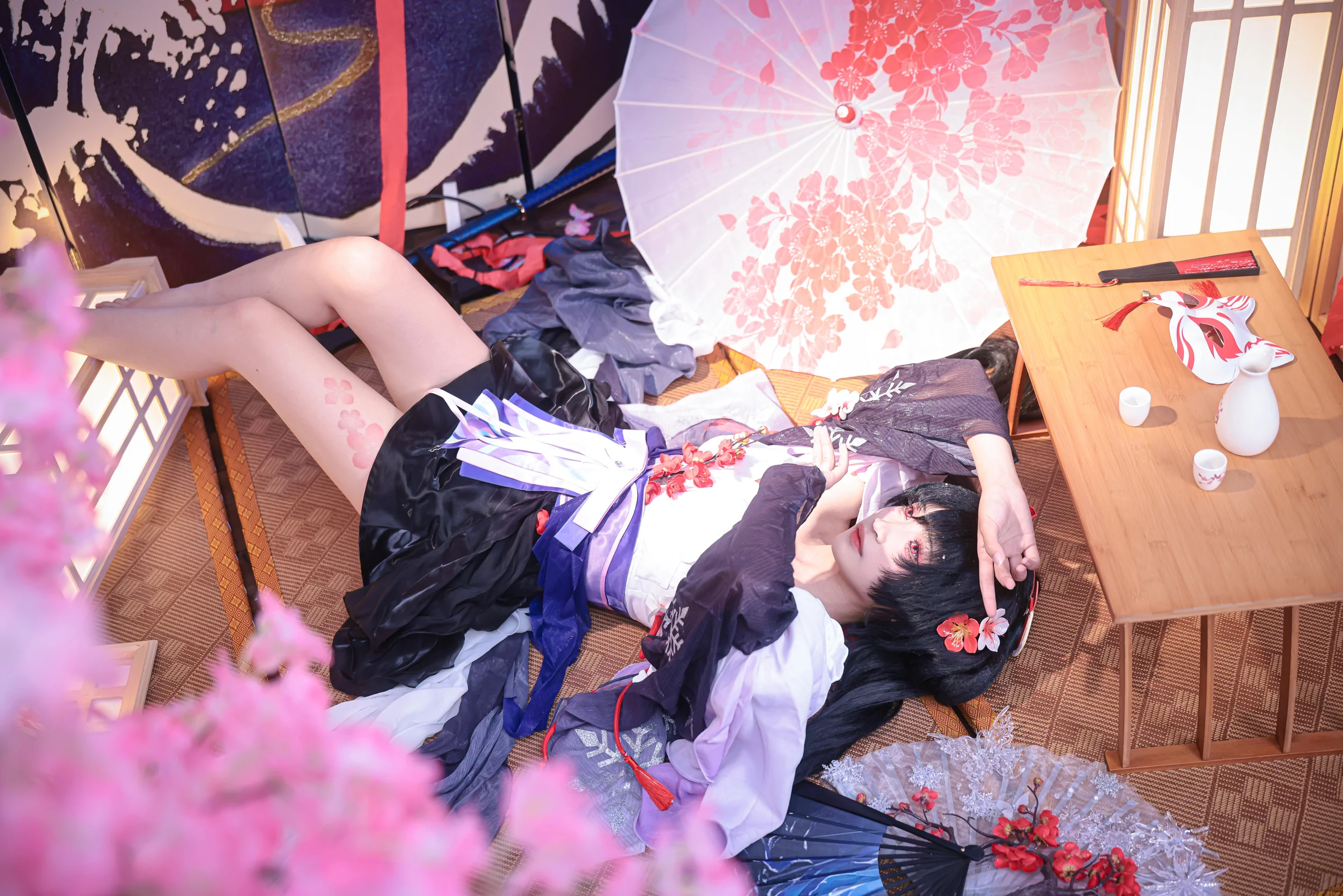 《阴阳师》不知火 疏影落雪COS写真